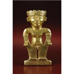 Quimbaya Gold Monumental Standing Figure 