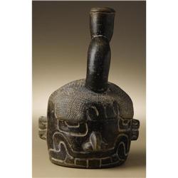 Chavín Stirrup-Spout Vessel: Fanged Deity 