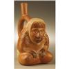 Image 1 : Moche Stirrup Spout Ceramic Vessel, Seated Figur 