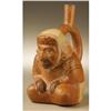 Image 5 : Moche Stirrup Spout Ceramic Vessel, Seated Figur 