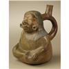 Image 2 : Moche Stirrup-spout Ceramic Vessel: Seated Figu 