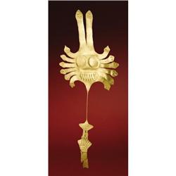 Nasca Shaman's Ceremonial Gold Dance Wand 
