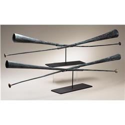 Moche Four Ceremonial Trumpets 