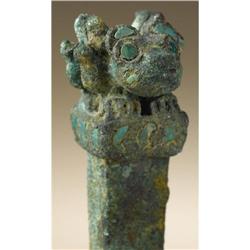 Moche Tumi Topped by an Animal Effigy 