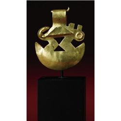 Moche Gold Tweezers Profile Animal Figure 