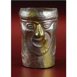 Late Horizon Beaker with Human Face and Arms 