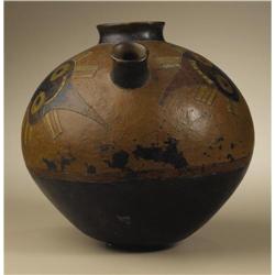 Paracas Globular Vessel Double-Headed Serpent 