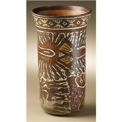 Nasca Tall Bowl Polychrome ceramic 