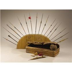 Chimú Weaver's Kit in a Lidded basket 