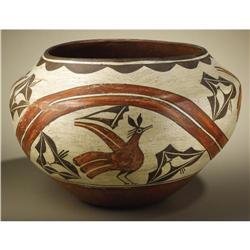 Zia Three-Color Polychrome Pottery Jar 