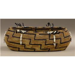 Pomo Coiled Treasure Basket 