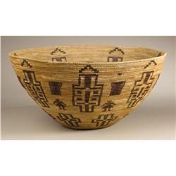Yokuts Coiled Pictorial Basket 