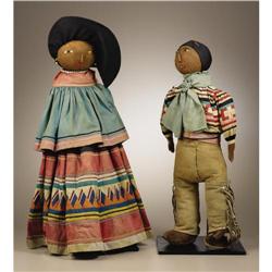 Pair of large Seminole Dolls 