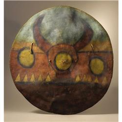 Pueblo Buffalo Rawhide War Shield 