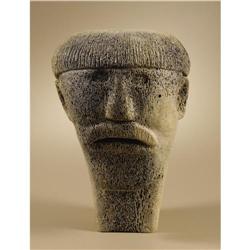 Whalebone Carving - Head of an Inuit Man 