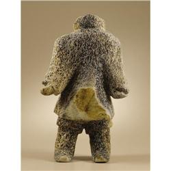 Whalebone Carving of an Inuit Hunter 