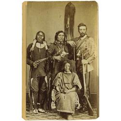Carte de Visite - Ute Indians with Arapaho scalp 
