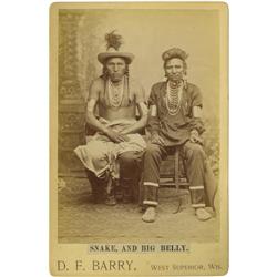 Cabinet Card - SP of Snake and Big Belly: Crow 