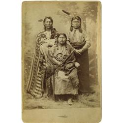 Cabinet Card - a SP of two Mandan warriors 
