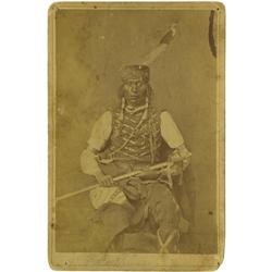 Cabinet Card - Black Buffalo Bull, Arikara Scout 