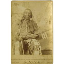 Cabinet Card - Portrait of Long Dog (Sioux) 