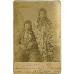 Cabinet Card - SP of Yellow Horn and Wolf, Sioux 