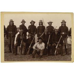 Cabinet Card - Field photo of Cheyenne Scouts 