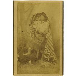 Boudoir Card - Studio portrait of Apache woman 