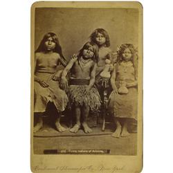 Cabinet Card - SP of four Yuma girls 