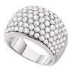 Image 1 : 3 CTW Round Pave-set Diamond Cocktail Ring 14kt White Gold - REF-239W9F