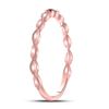 Image 3 : 0.01 CTW Round Ruby Solitaire Beaded Stackable Ring 10kt Rose Gold - REF-7M5A