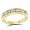 Image 3 : 1/2 CTW His & Hers Princess Diamond Cluster Matching Bridal Wedding Ring 10kt Yellow Gold - REF-51N5