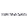 Image 2 : 1/4 CTW Round Diamond Woven Twist Stackable Ring 10kt White Gold - REF-22T8K