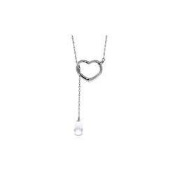 Genuine 2.25 ctw White Topaz Necklace 14KT White Gold - REF-32V9W