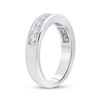 Image 3 : 1 CTW Princess Channel-set Diamond Single Row Wedding Ring 14kt White Gold - REF-95R9H