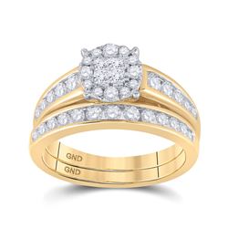 1 CTW Princess Diamond Bridal Wedding Engagement Ring 14kt Yellow Gold - REF-95N9Y