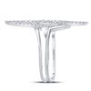 Image 3 : 1/5 CTW Round Diamond Double Heartbeat Ring 10kt White Gold - REF-15A5N