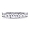 Image 2 : 1 CTW Round Diamond 2-Row Wedding Ring 14kt White Gold - REF-83Y9X