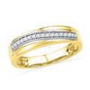Image 1 : 1/6 CTW Round Diamond Wedding Anniversary Ring 10kt Yellow Gold - REF-24K3R
