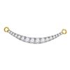 Image 1 : 1/2 CTW Round Diamond Curved Bar Pendant 10kt Yellow Gold - REF-39W3F