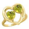 Image 1 : 2.60 CTW Lemon Quartz & Diamond Ring 10K Yellow Gold - REF-23Y2V