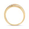 Image 3 : 1/4 CTW Mens Round Diamond Ring 14kt Yellow Gold - REF-27M5A