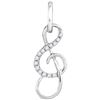 Image 1 : 1/10 CTW Round Diamond Treble Clef Music Note Pendant 10kt White Gold - REF-8A4N