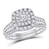 Image 1 : 1 CTW Round Diamond Bridal Wedding Engagement Ring 14kt Two-tone Gold - REF-99M6A