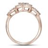 Image 2 : 3/8 CTW Round Brown Diamond Heart Cluster Ring 10kt Rose Gold - REF-24X3T