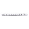 Image 2 : 1/6 CTW Round Diamond Wedding Single Row Ring 14kt White Gold - REF-14F4M