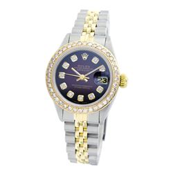 Rolex Pre-owned 26mm Womens Custom Brown Vignette Two Tone - REF-530X2K