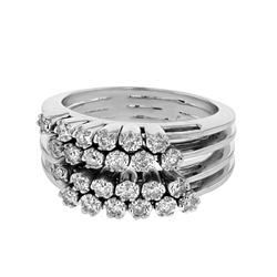 0.51 CTW Diamond Ring 18K White Gold - REF-121W3H