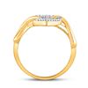 Image 3 : 1/10 CTW Round Diamond Infinity Twist Heart Ring 10kt Yellow Gold - REF-15R5H