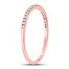 Image 2 : 1/8 CTW Round Diamond Timeless Stackable Ring 10kt Rose Gold - REF-14T4K